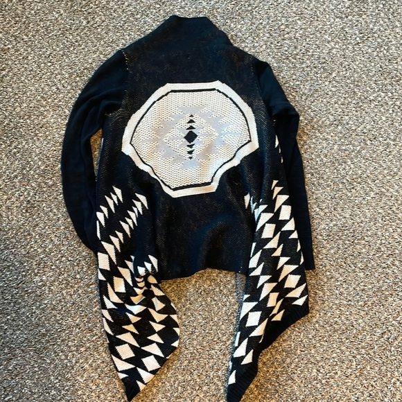 Mossimo Boho Drape Open Cardigan Sweater Women’s S/P Southwest Print Cotton - Picture 9 of 9